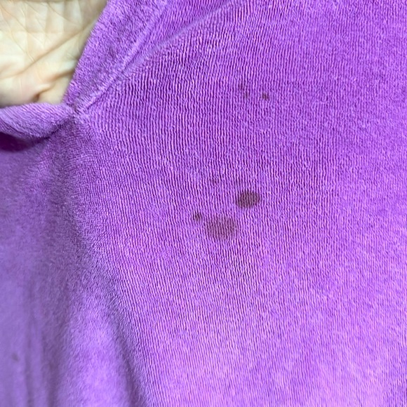 Purple, terry cloth, cover-up, dress size large - Picture 2 of 4